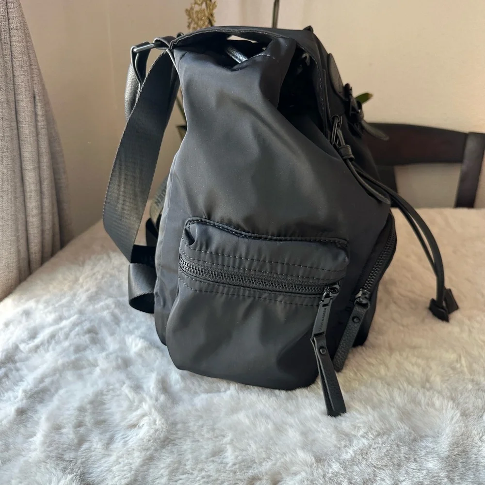 Steve Madden Black Backpack with Buckle Detail